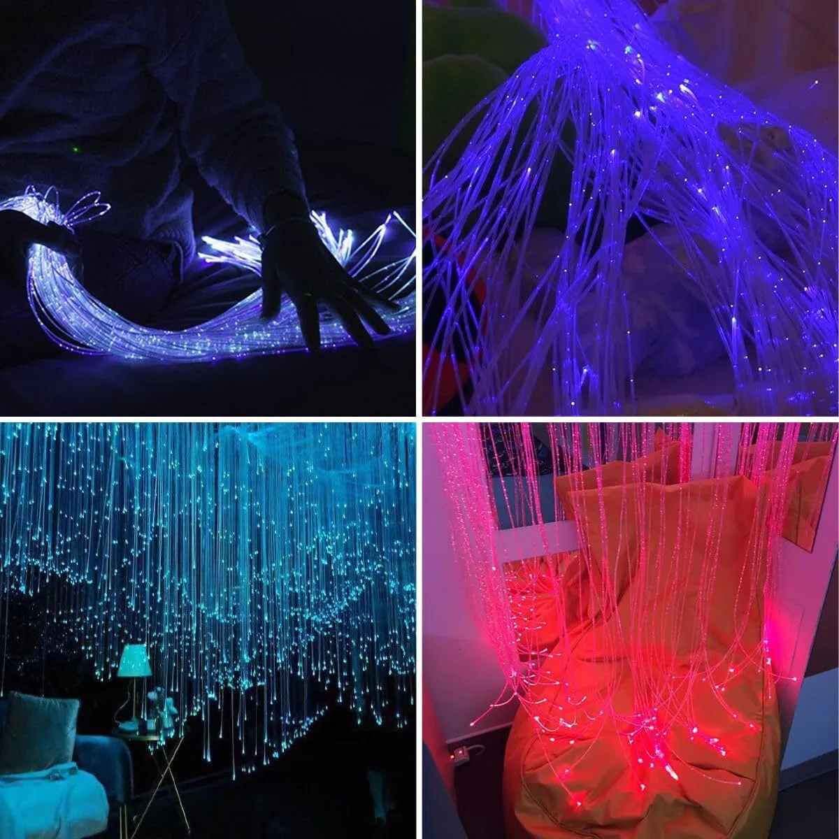 Cortina de Fibra Óptica Sensorial RGB 100 Hilos - Sala - Imagen 5